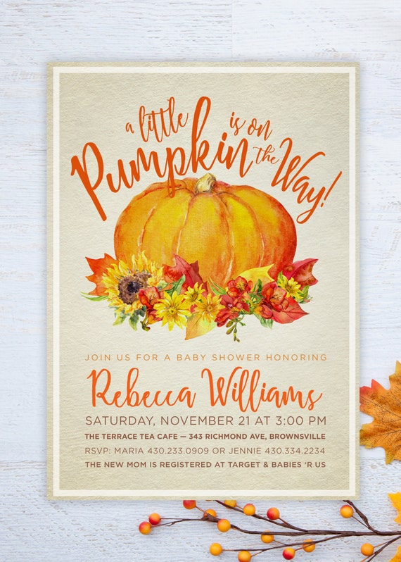 fall themed baby shower invites