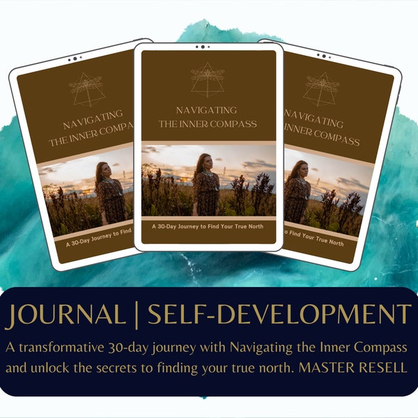 Self-Development Planner | Journal | Inner Compass | True North | Spiritual | Master Resell | Canva Template | Digital Marketing Product