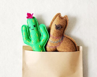 Cat Toy Grab Bags, Alpaca and Cactus 2pk Cat Toy Bundle