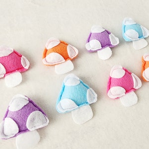 Cat Toys, Colorful Mushroom Bundle, with natural catnip image 3
