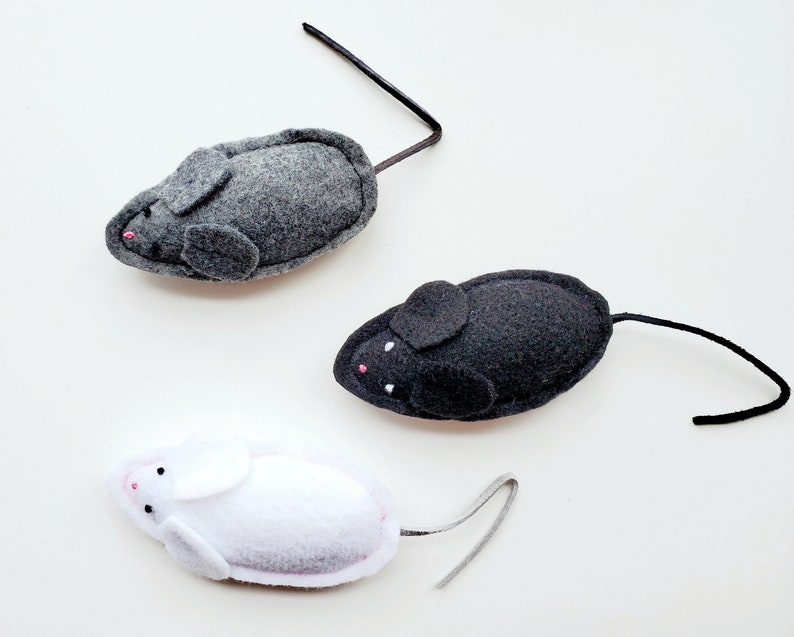Cat Toys Mice Organic Catnip Mouse With Bells & Strings Etsy Canada