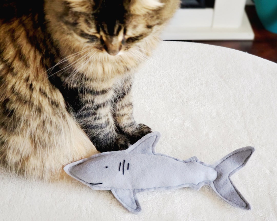 Cat Toys Shark Cat Toy Cat Kicker Organic Catnip Toys Etsy