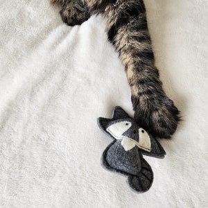 Cat Toys, Raccoon & Fox 2pc Cat Toy Bundle, with Organic Catnip and bells image 8