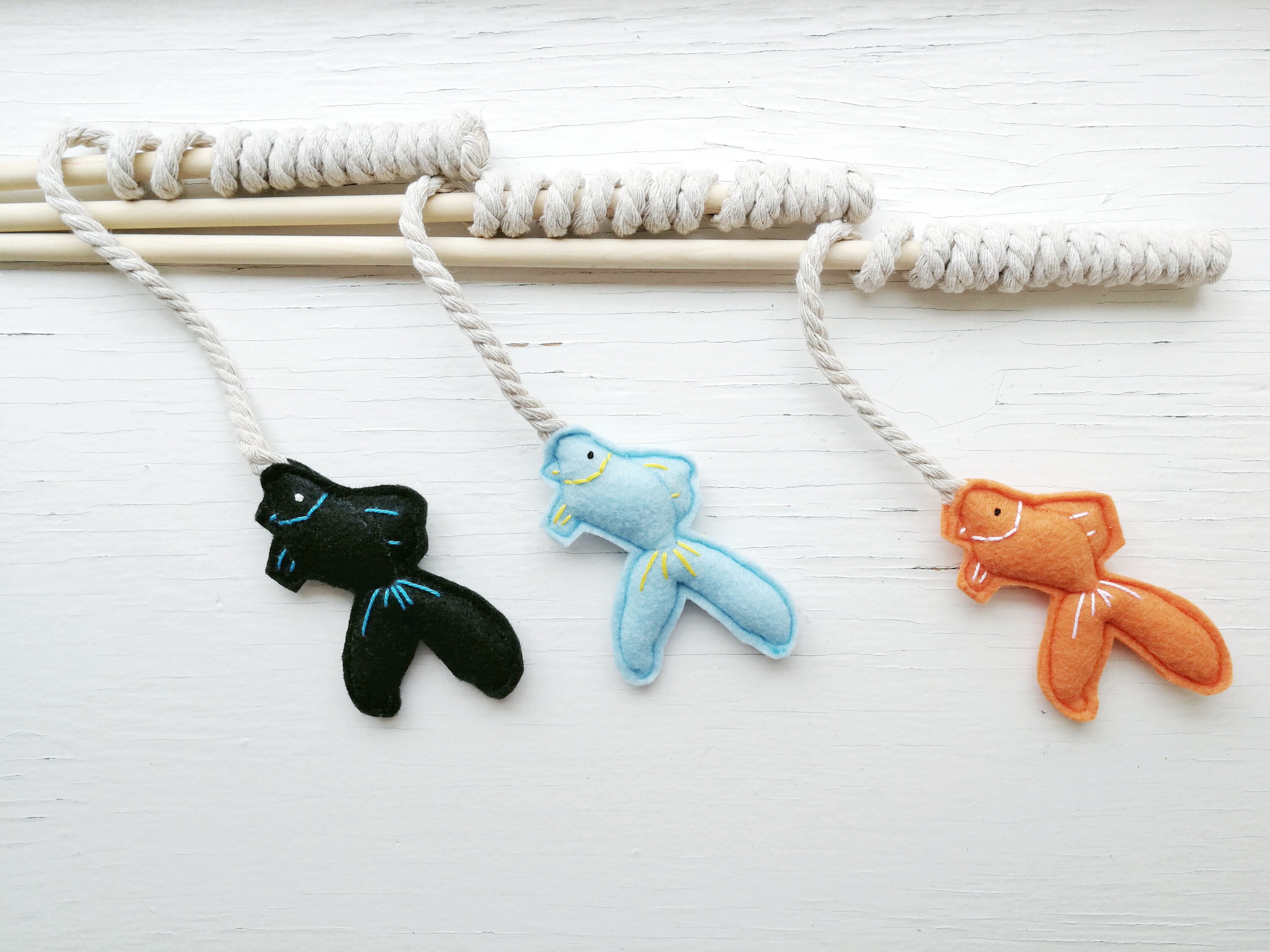 Cat Teaser Toys Fish Pole Cat Wand Toy Organic Catnip Etsy UK