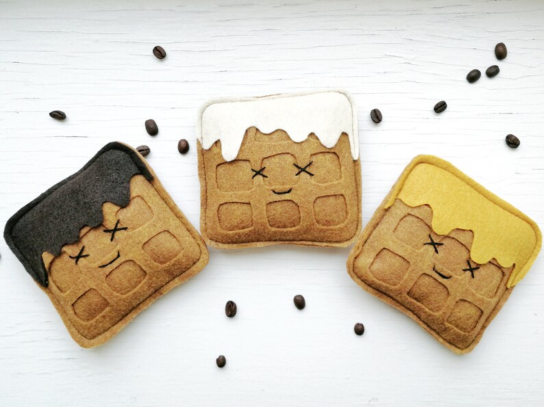 Dog Toys Waffle Plush Squeaker Toy Etsy