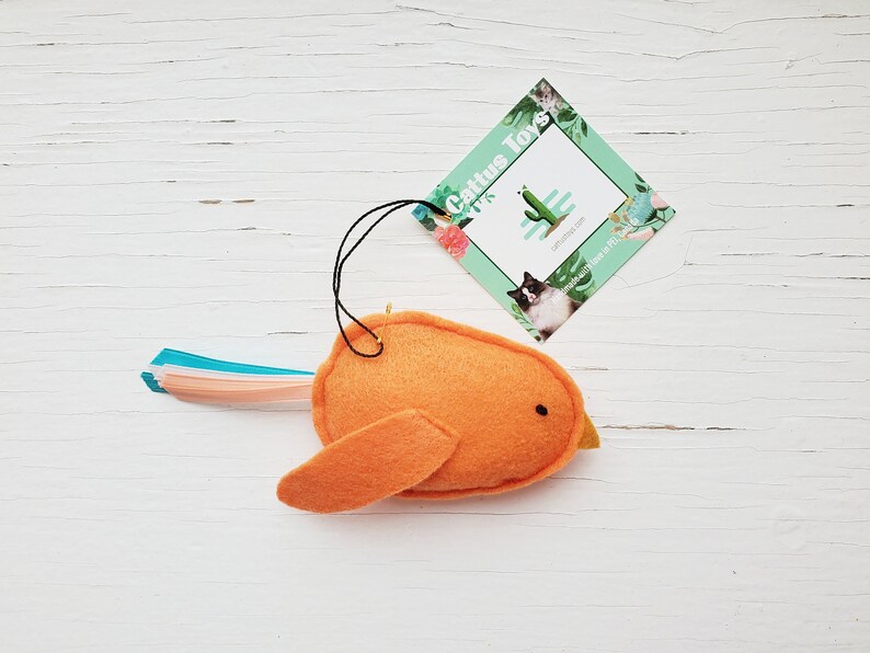 Cat Toys Bird Cat Toy With Strings Ribbons Catnip and Etsy Canada