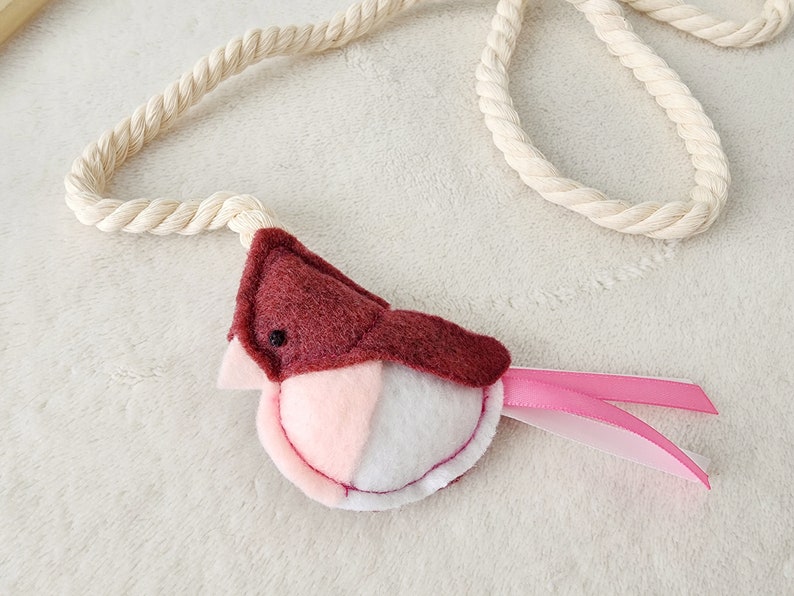 Cat Teaser Wand, Bird Cat Toy with ribbons, catnip and bell image 9