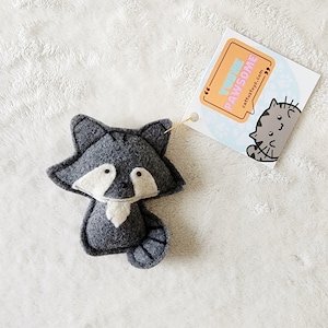 Cat Toys, Raccoon & Fox 2pc Cat Toy Bundle, with Organic Catnip and bells image 10