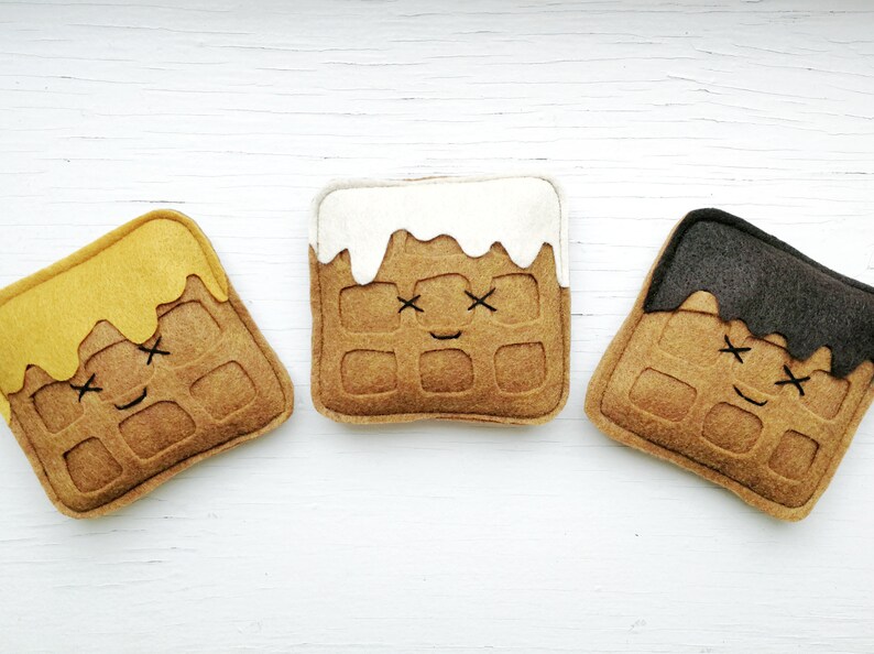 Dog Toys Waffle Plush Squeaker Toy Etsy