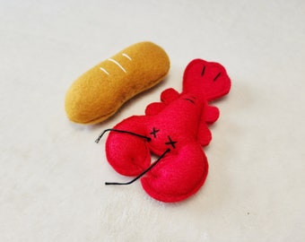 Cat Toys, Lobster & Baguette, 2pk Cat Toy Bundle