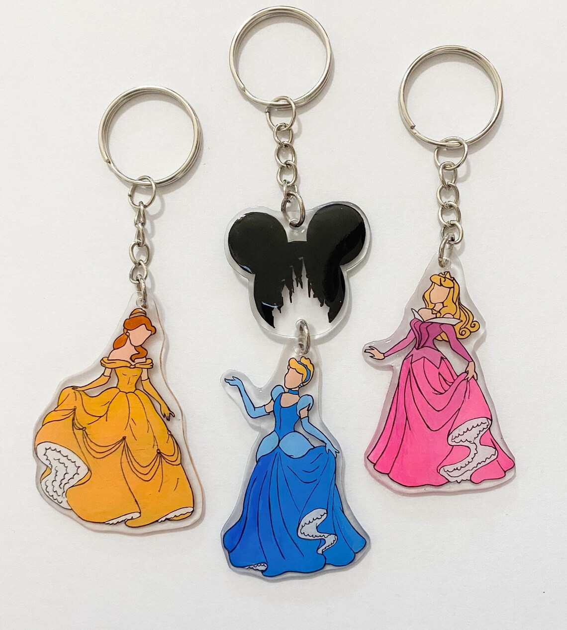 Disney Princess Inspired Keychain Etsy