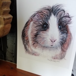 Guinea pig art - Original print - Pet art - Cavy - Pig art - original gift