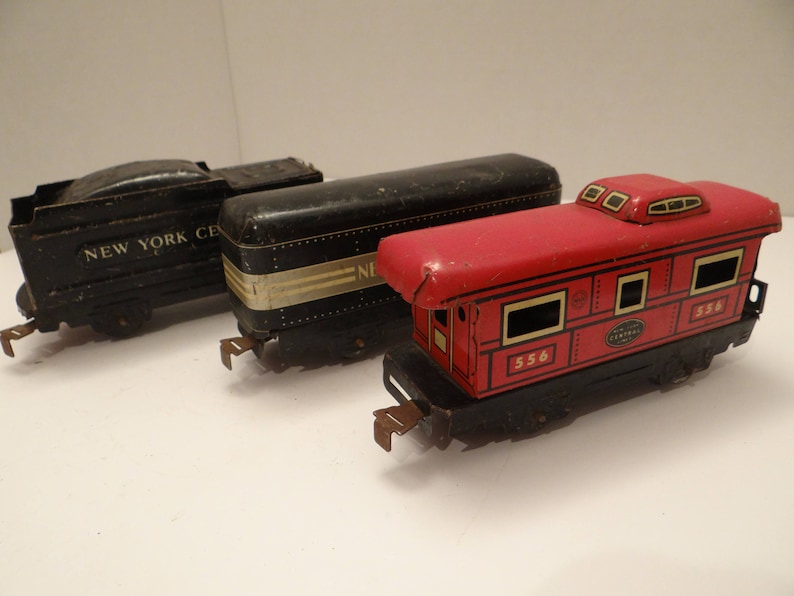 old metal train cars