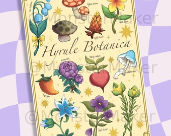 Hyrule Botanica - impression illustrée A4 A3 - MonsterMaker