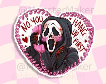 Scream Horror Heart Ghost - Autocollant - MonsterMaker