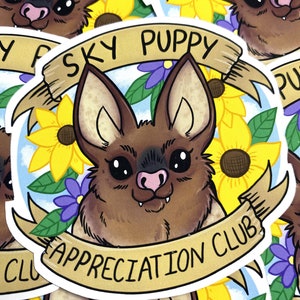 Sky Puppy appreciation Club Fruit Bat - Deluxe Vinyl Sticker - MonsterMaker