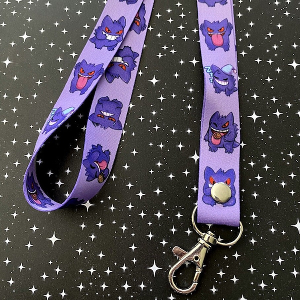 Gengar moods - monster Anime - Lanyard - MonsterMaker