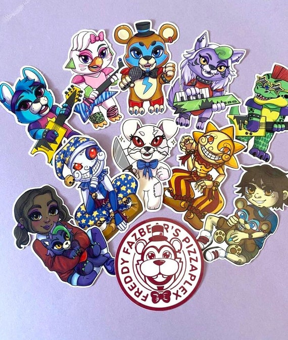 FNAF Security Breach Chibi Character Stickers Monstermaker -  Norway