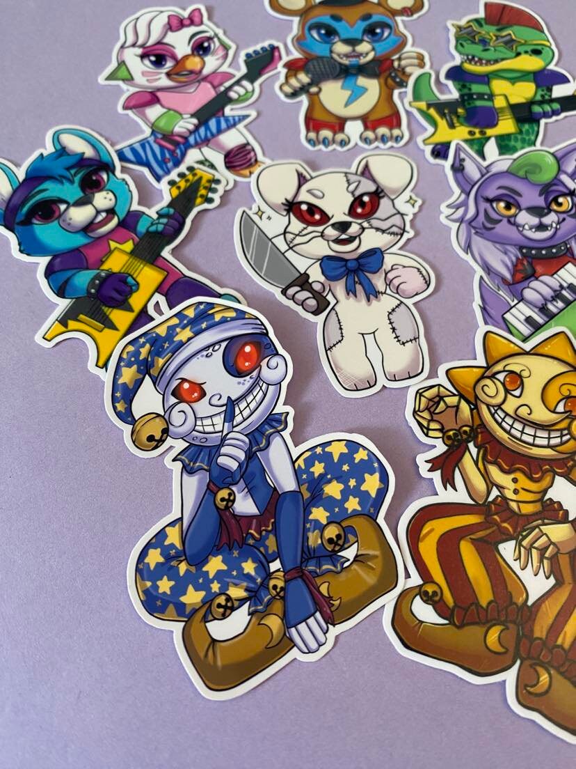 FNAF Security Breach Chibi Character Stickers Monstermaker -  Norway