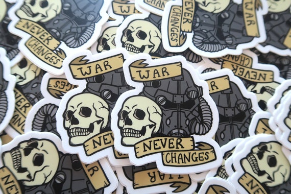 Fallout War Never Changes Matte Deluxe Vinyl Sticker Etsy