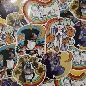 5 Unicorn Staffy Stickers NISBTR image 3