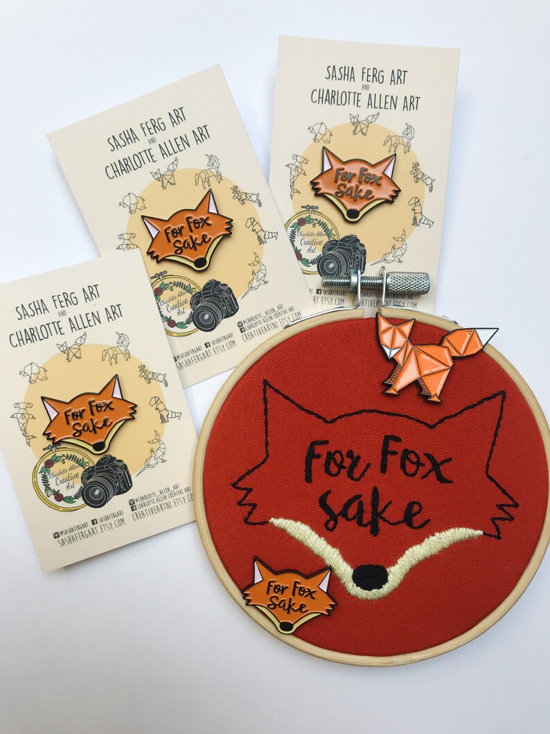 For Fox Sake Pin Etsy