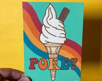 Poke / Icecream Postkarte