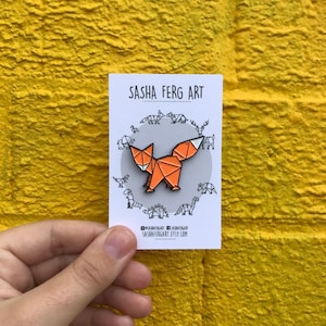 Origami Fox Pin image 1
