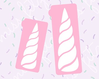 Unicorn horn stencil | Etsy