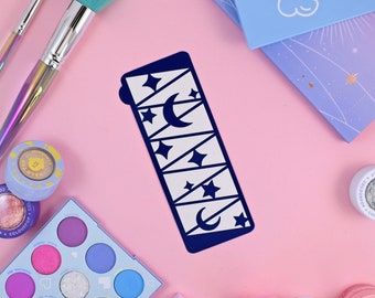 Luna Moon + Stars #04 (LARGE) Makeup Swatch Stencil Sticker