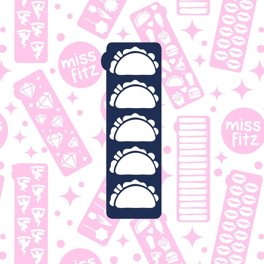 Taco 01 XL Makeup Swatch Stencil Sticker - Etsy