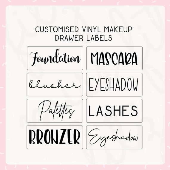 Customised Makeup Skincare Drawer And Storage Labels Etsy
