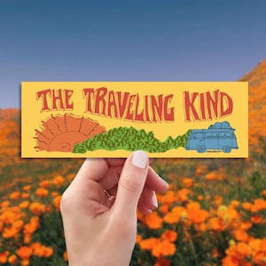 The Traveling Kind Bumper Sticker, Wanderlust Sticker, Camper Bus Decal, Nomad Seeker, RV Road Trip, Adventure Sticker, Explore Nature Love
