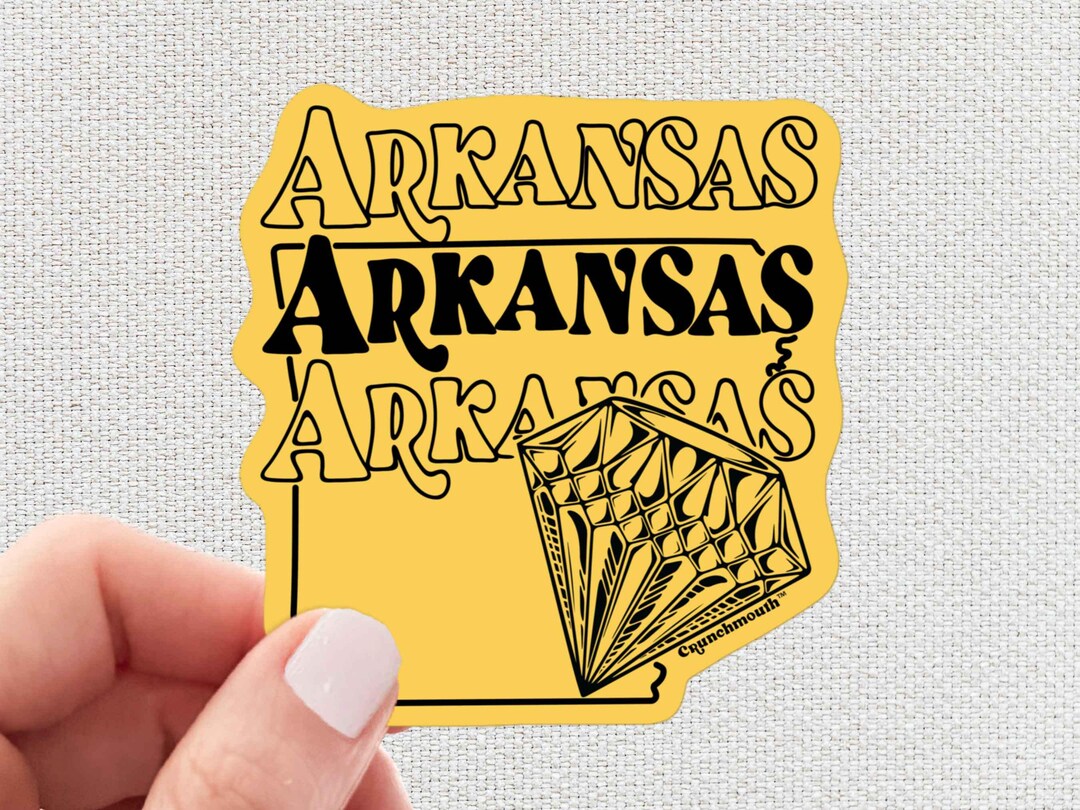 Arkansas Sticker, Travel Decal, Laptop Sticker, Diamond State Natural ...