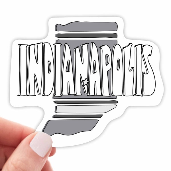 Indianapolis Sticker Indy Indiana Family Vacation Stickers IN Laptop Decals Water Bottle Travel Decal Indianapolis Bumper Stickers Hoosier