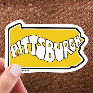 Pittsburgh Travel Luggage Sticker, Pittsburgh Pennsylvania, City Souvenir Decal, Use on Suitcase, Laptop, Car, Water Bottle, Steel City Gift