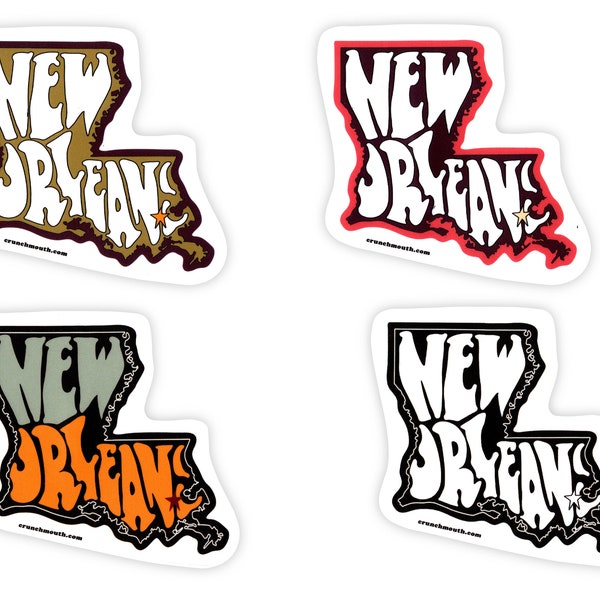 NEW ORLEANS LOUISIANA State Map Sticker