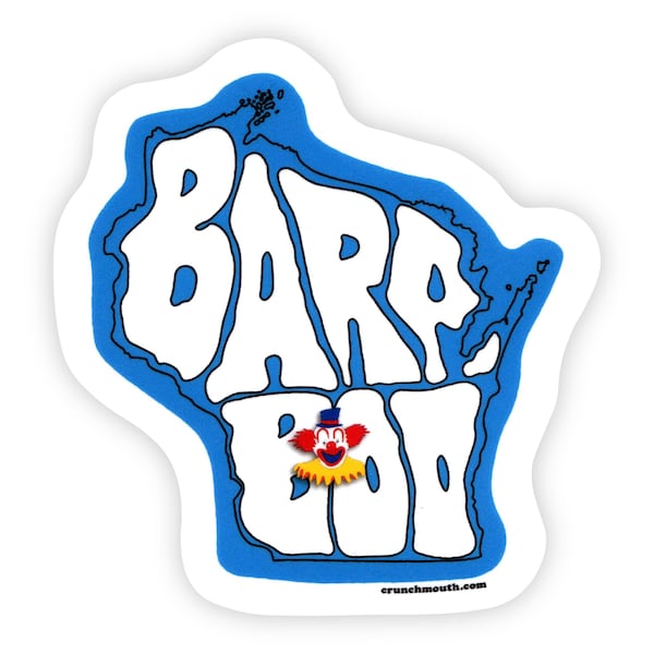 BARABOO WISCONSIN State Map Sticker