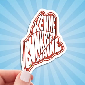 Kennebunkport Travel Luggage Sticker, Maine Vacation Souvenir Decal For Water Bottle, Car, Laptop