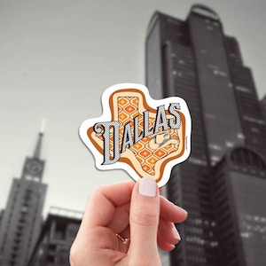 Dallas Travel Luggage Sticker, Dallas Texas, Decal for Car, Laptop, Water Bottle, Road Trip Vacation, Home Town Proud, Native Dallasite