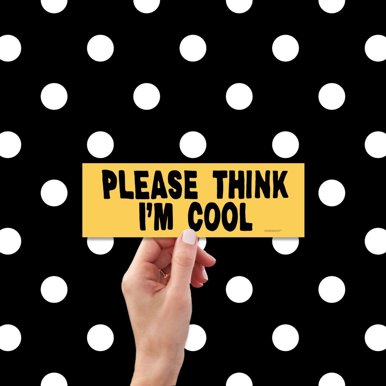 Please Think Please Think I'm Cool Funny Bumper Sticker, Waterproof Vinyl Sticker ...