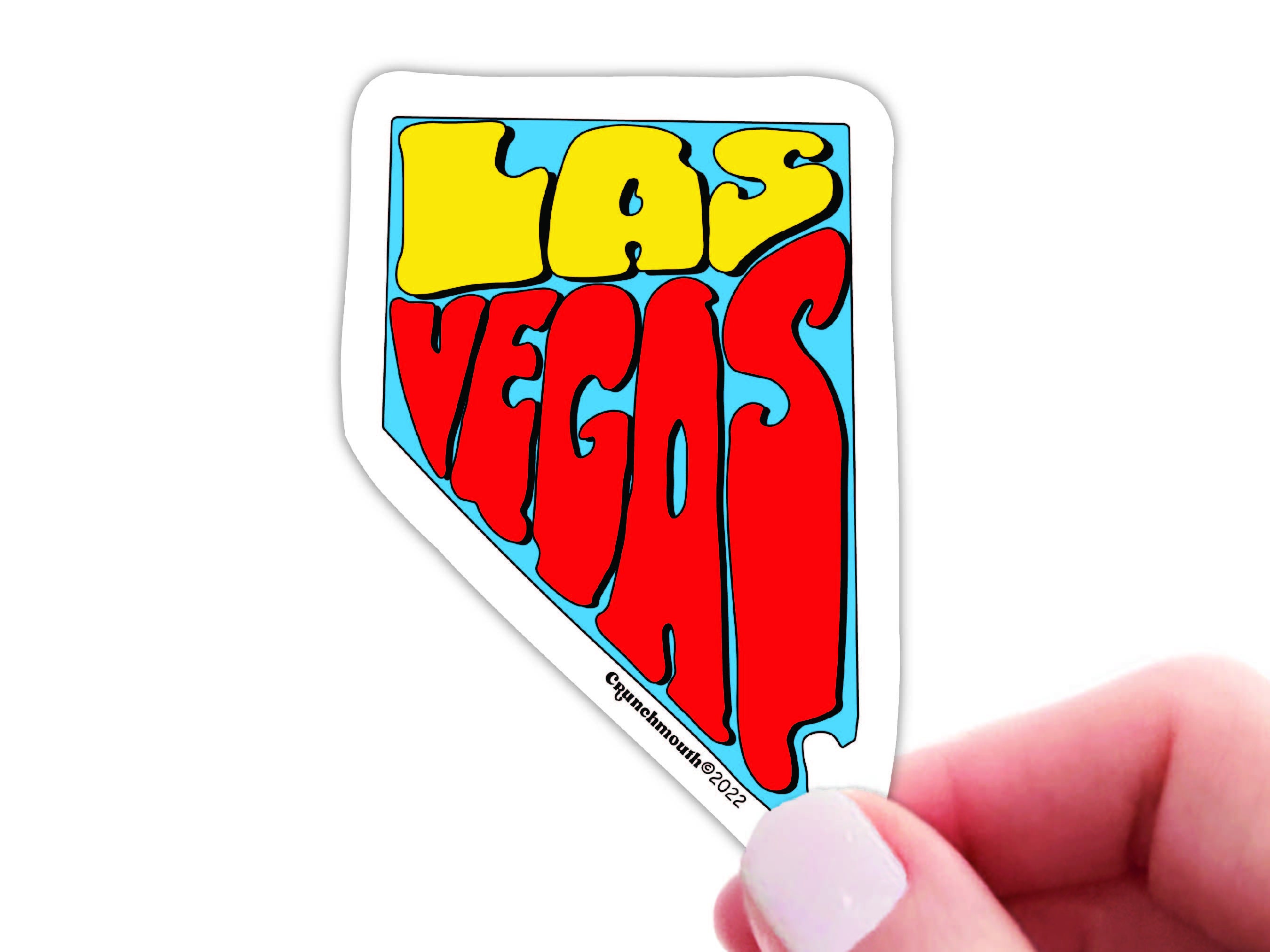 LV Las Vegas Nevada Oval Vinyl Car Bumper Window Sticker 5 x 3