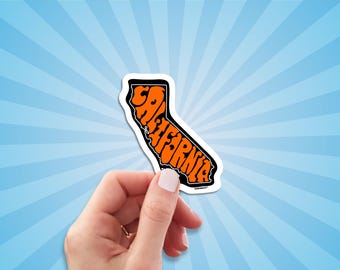 California Travel Luggage Sticker, State of California Decal For Laptop, Car, Water Bottle, Golden State Vacation Souvenir, Cali Adventure