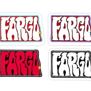 Fargo North Dakota State Map Sticker ND Computer Sticker Fargo North Dakota Laptop Sticker North Dakota Vacation Upper Northwest Decal