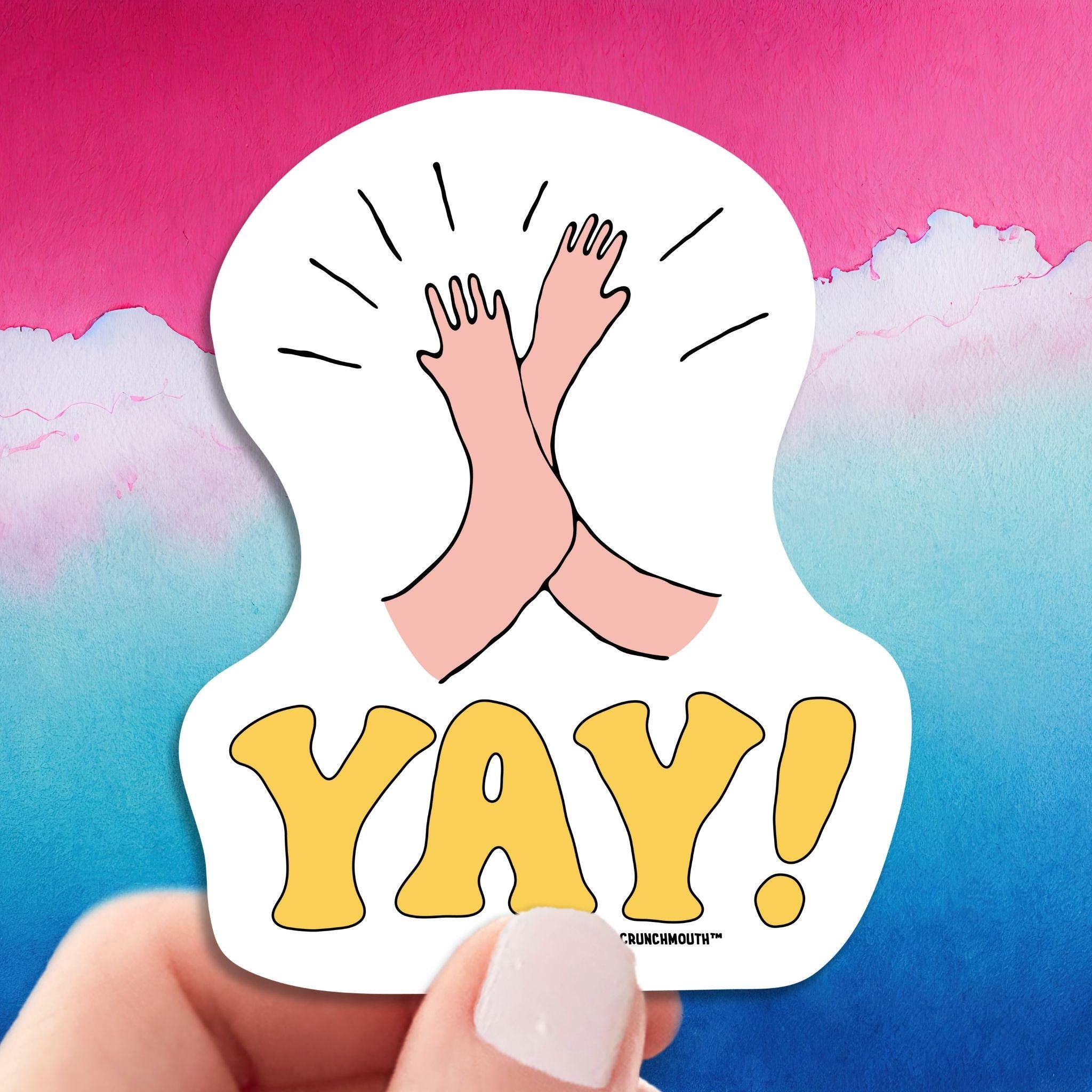 High 5 Sticker Yay High Five Sticker, Yay! Decal for Laptop, Water Bottle, Car - Etsy