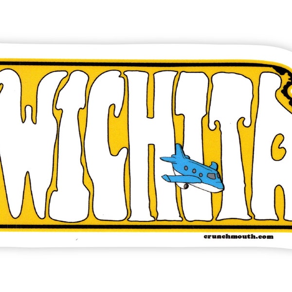 WICHITA KANSAS State Map Sticker Travel Decal