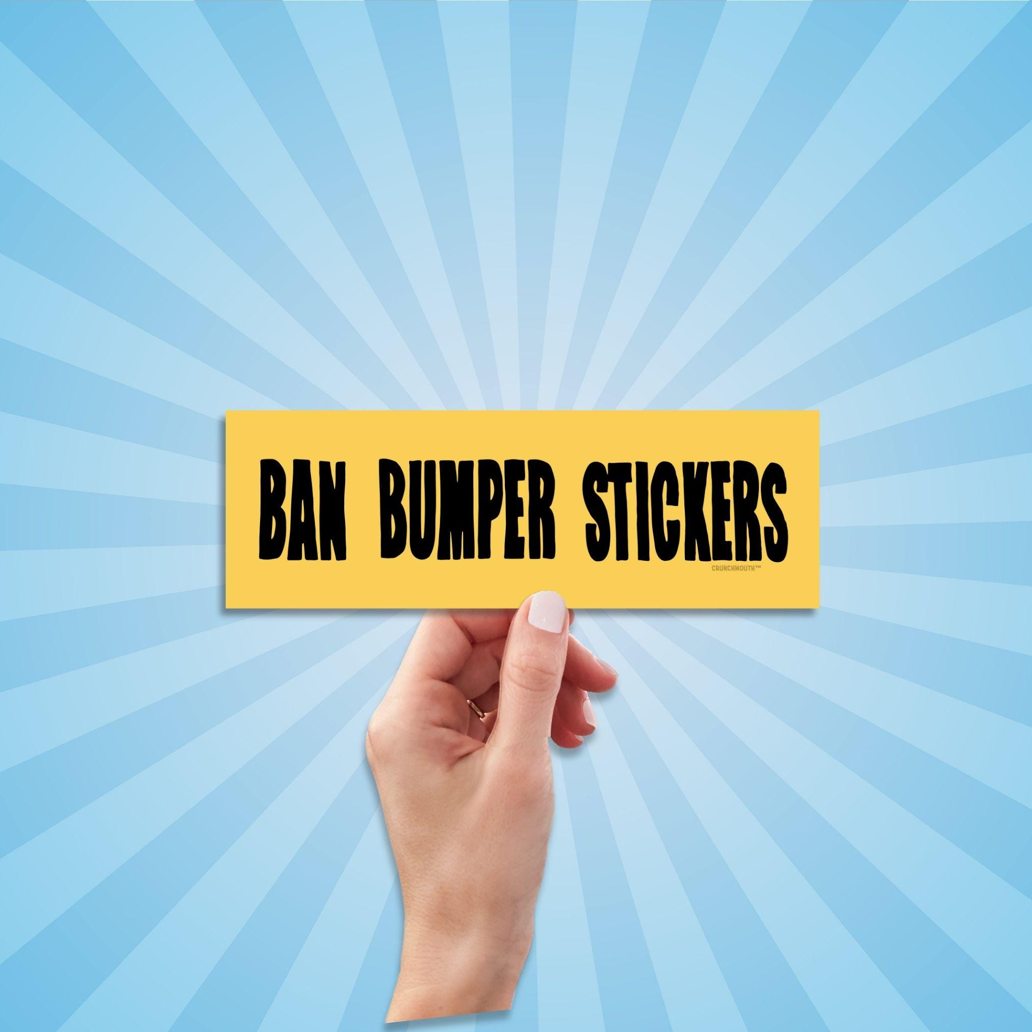 Ban Bumper Stickers, Funny Bumper Sticker, Waterproof Vinyl Sticker ...