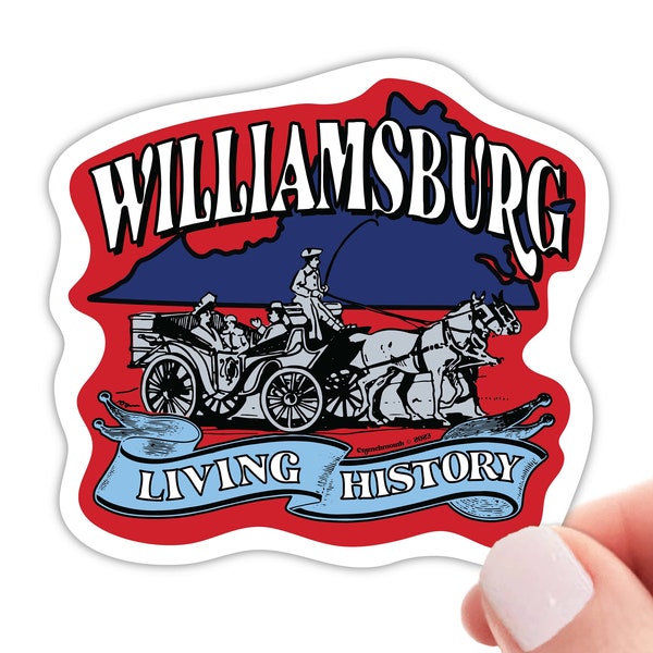 Williamsburg Sticker Colonial Williamsburg Vacation Decal I Love Virginia Bumper Sticker Williamsburg Decal Williamsburg VA Laptop Sticker