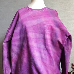 XL Tie Dye Crewneck Sweatshirt| Women&#39;s Size XL | Medium weight Crewneck Sweater | Purple Tye Dye Ladies Sweater