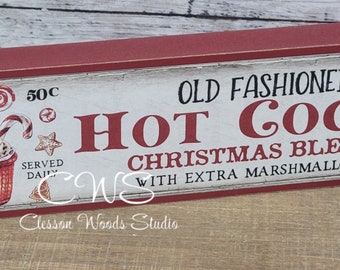 Old Fashioned Cocoa Christmas Blend Wood Sign